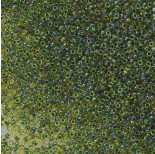 Zdjęcie - Koraliki TOHO Round 15/0 Inside-Color Rainbow Jonquil/Forest Green Lined